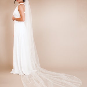 Wedding Veil Pearl Veil Cathedral Wedding Veil Ivory Veil Fingertip Veil Cathedral Veil Short Veil Pearl Wedding Veil 5046 image 8