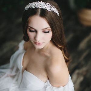 Crystal Bridal Headband Crystal Bridal Hairpiece Wedding Headband Wedding Hair Accessory Crystal Bridal Headband 3450 image 2