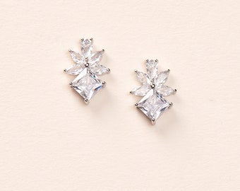 Petite CZ Stud Earrings • CZ Bridal Earrings • Stud Earrings • Wedding Earrings •Bridesmaid Earrings • Wedding Jewelry • Bridal Jewelry 4449