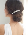 Freshwater Pearl Bridal Comb • Silver Wedding Comb • Freshwater Pearl Bridal Hair Comb • Pearl Wedding Hair Comb • Crystal & Pearl Comb•2331