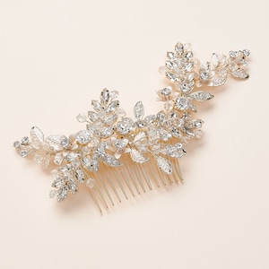 Crystal Bridal Hair Comb, Vintage Wedding Hair Comb, Bridal Comb, Bridal Headpiece, Hair Comb for Wedding, Rhinestone Hair Accessory 2471 image 2