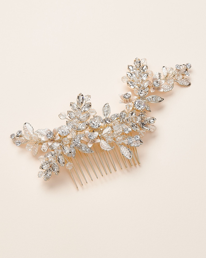 Crystal Bridal Hair Comb, Vintage Wedding Hair Comb, Bridal Comb, Bridal Headpiece, Hair Comb for Wedding, Rhinestone Hair Accessory 2471 image 2