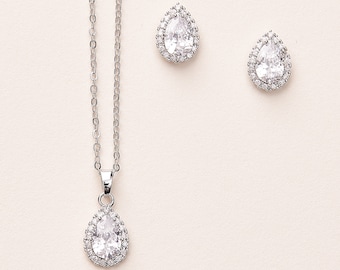 Bridesmaid Jewelry Gift Set • Bridesmaid Jewelry Gift • Bridesmaid Gift • CZ Bridesmaid Jewelry • CZ Bridesmaid Jewelry • MOH Gift • 1673