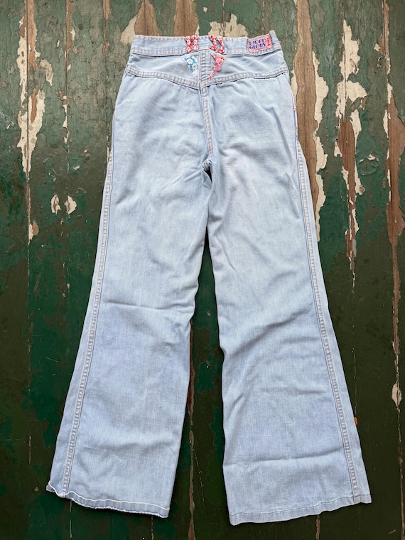 vintage Faded Glory patchwork detailed bell botto… - image 1