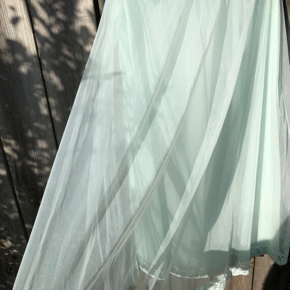 1950s Vanity Fair seafoam chemise gown - image 5