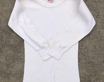 1950s Vintage Hanes Thermal Knit Waffle Knit Long John Top