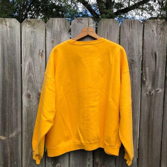 Vintage 1990s yellow Starter brand crewneck sweat… - image 3