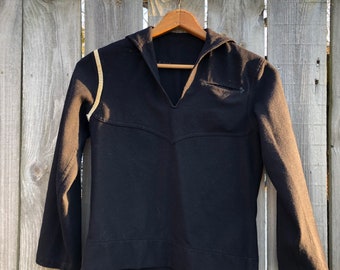 1940s vintage navy wool military sailor top. Free shipping