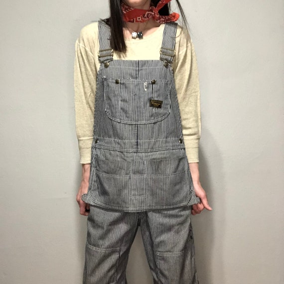 Vintage Sears Tradeswear Hickory/railroad Stripe Overalls With - Etsy