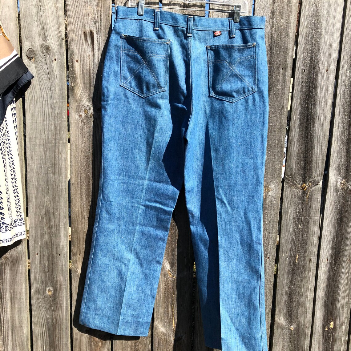Deadstock Red Snap 1970s Jeans Great Details in Back Pockets. Etsy