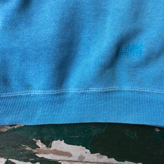 Vintage 1960s blue sweatshirt with mends - image 3