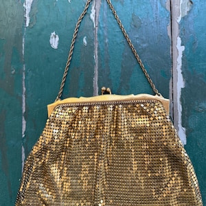 Whiting and Davis Gold Mesh Bag - Etsy