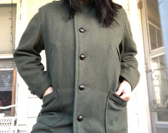 Vintage 1960's 1970's Original Lakeland Wool Tweed Clicker Coat