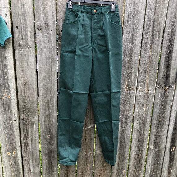 Deadstock vintage dark green Maverick yoked jeans… - image 3