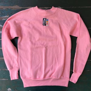 vintage Deadstock bubblegum pink raglan crewneck sweatshirt