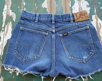 Vintage Lee cut off denim jean shorts