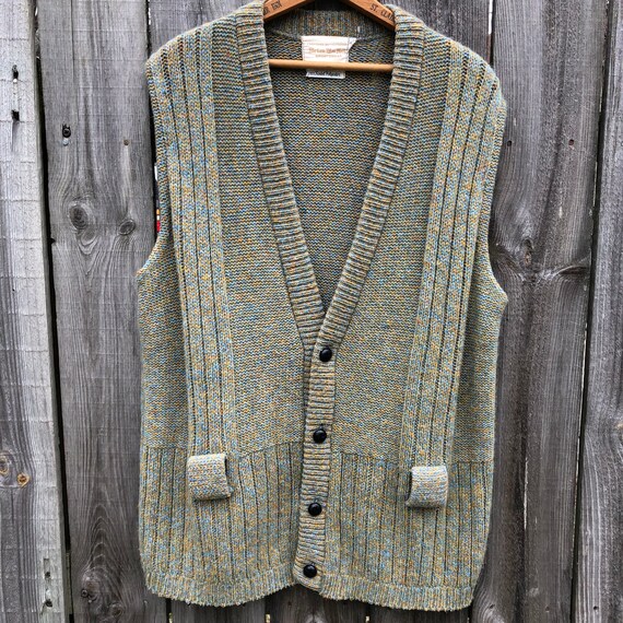 1970s vintage sweater vest by Brian MacNeil, spec… - image 1