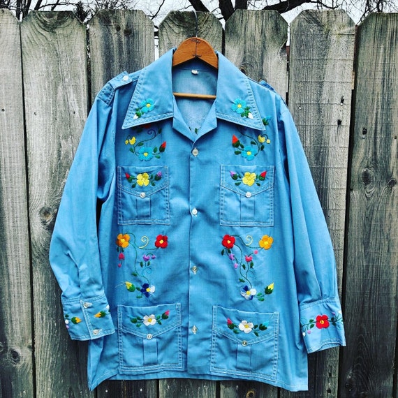 All over embroidered hippie shirt/smock unisex