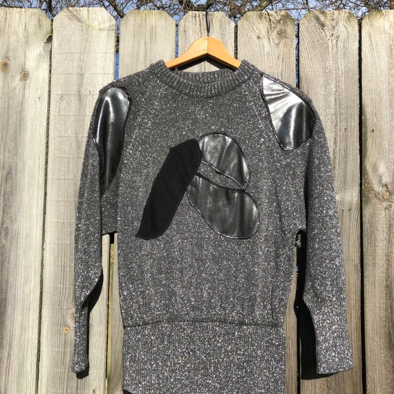 Vintage 80s Sparkly Knit Sweater Dress, Italy Vintage 80s Sparkly Knit Sweater Dress, Italy