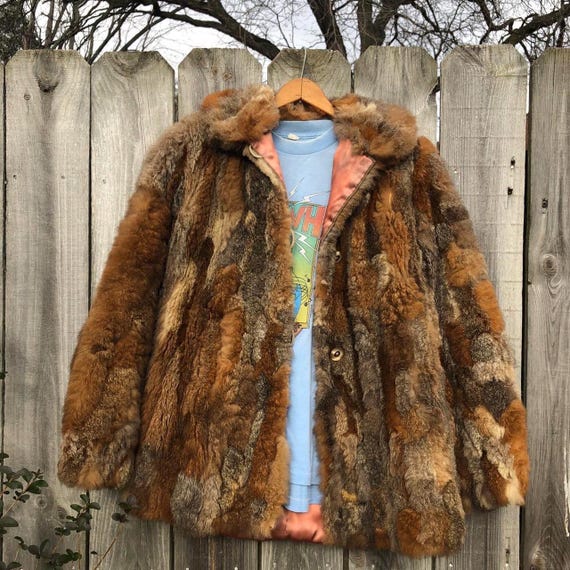 Vintage rabbit fur patchwork - Gem Vintage rabbit fur patchwork - Gem