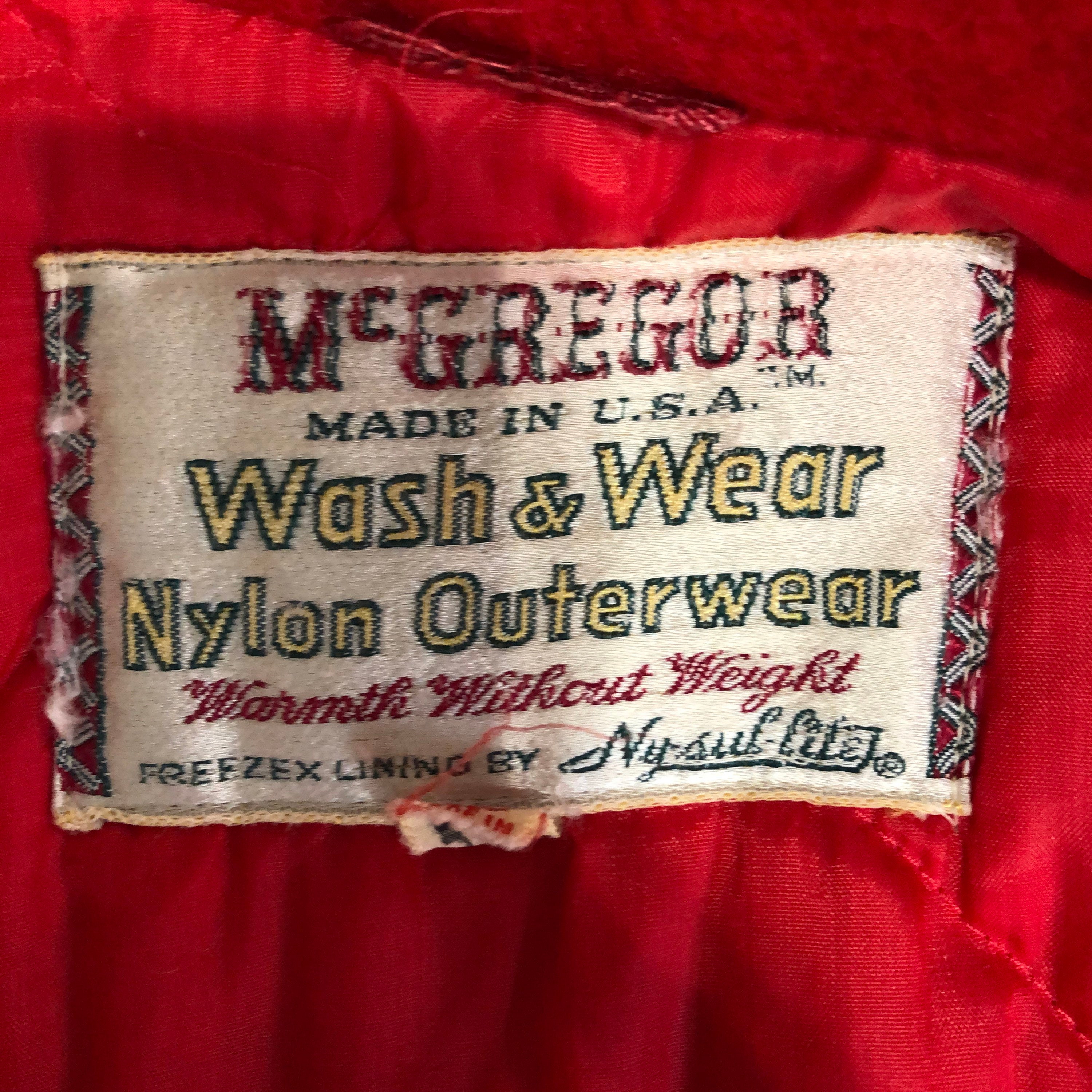 1950s/1960s Mcgregor Wash and Wear Nylon Outerwear Jacket