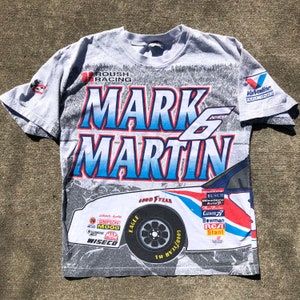 Vintage Nascar all over print Mark Martin t shirt