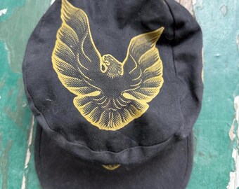 Vintage 1980s Trans Am painters hat/cap in black and gold