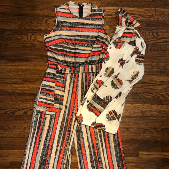 Vintage jumpsuit with matching blouse, Toni Todd