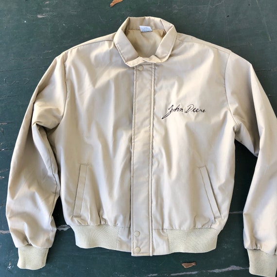 Vintage lightweight bomber jacket with “John Deere