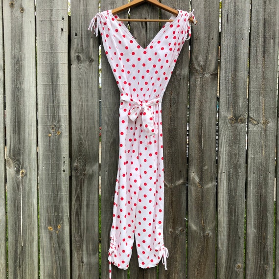 1970s vintage and handmade white and red polka do… - image 5