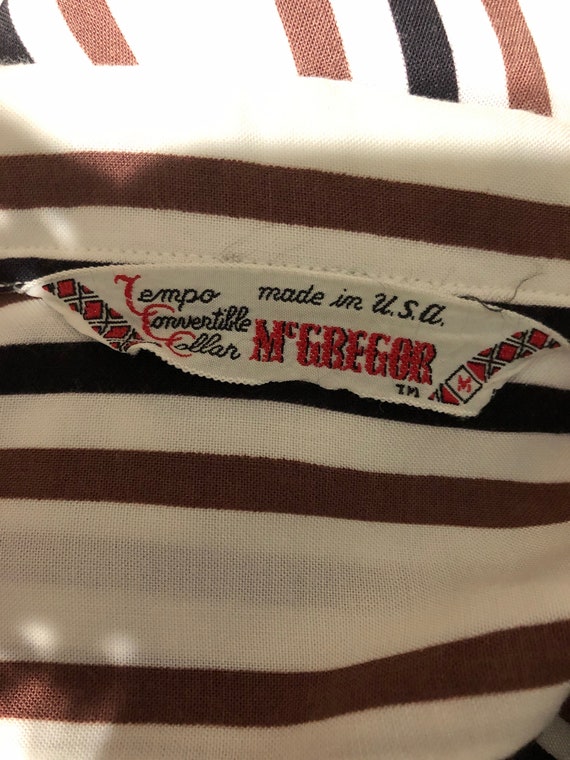 1950s vintage McGregor rayon striped menswear top… - image 7