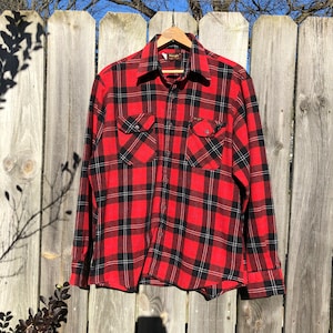 1980s Vintage Wrangler part wool plaid “flannel” shirt