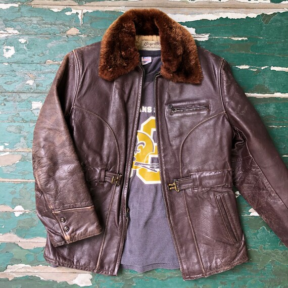 1940s/50s horsehide leather jacket by Sears Roebuck w… - Gem