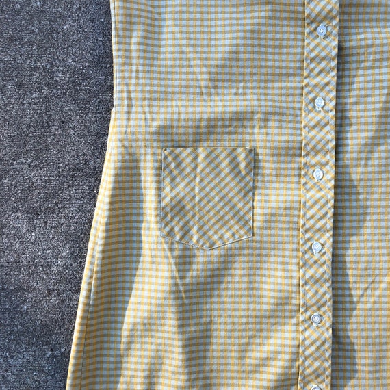 1960s mini mod checker a line shirt dress - image 2