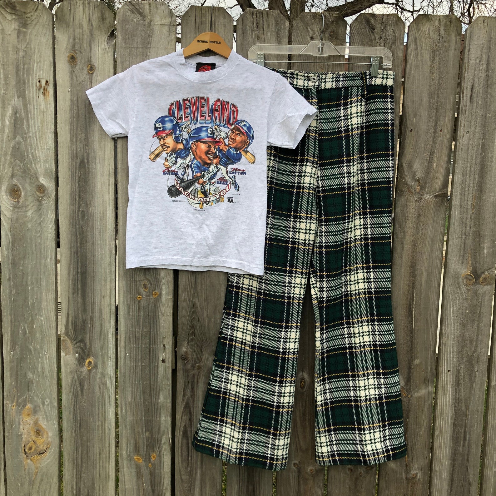 buffalo plaid bell bottoms