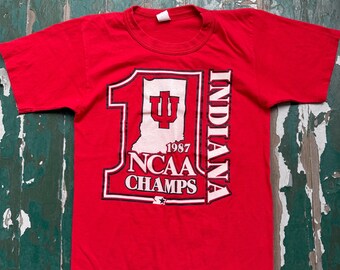 Vintage 1987 Indiana basketball NCAA champions t shirt