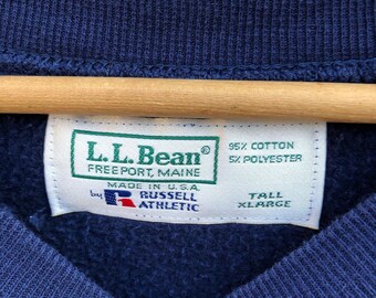 Vintage 90s L.L. Bean X Russell Athletic Navy Sweatshirt (XL