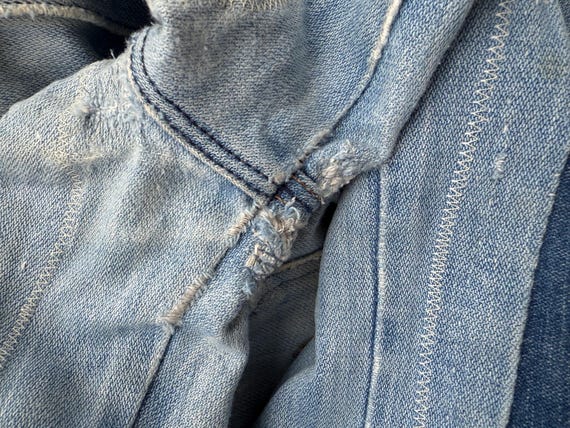 1960s Wrangker repaired patchwork bell bottom jea… - image 8