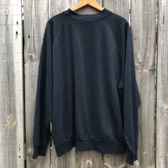 Vintage Black Crewneck Sweatshirt Thin 