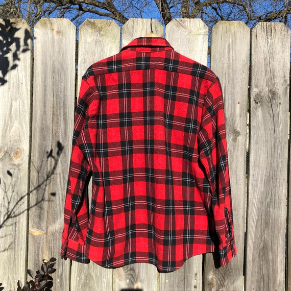 1980s Vintage Wrangler part wool plaid “flannel” … - image 3