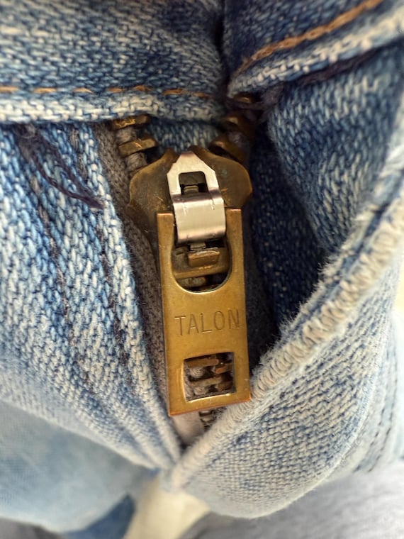 1960s Wrangker repaired patchwork bell bottom jea… - image 10