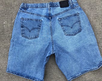 Vintage 1990s LEVIS Silvertab Baggy Jean SHORTS Size 27