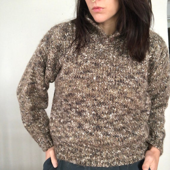 Vintage earthy speckled mockneck sweater by D.D.S… - image 6