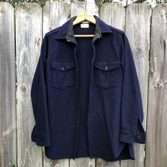 1950s Vintage L.L. Bean Navy Wool Field Shirt - Etsy