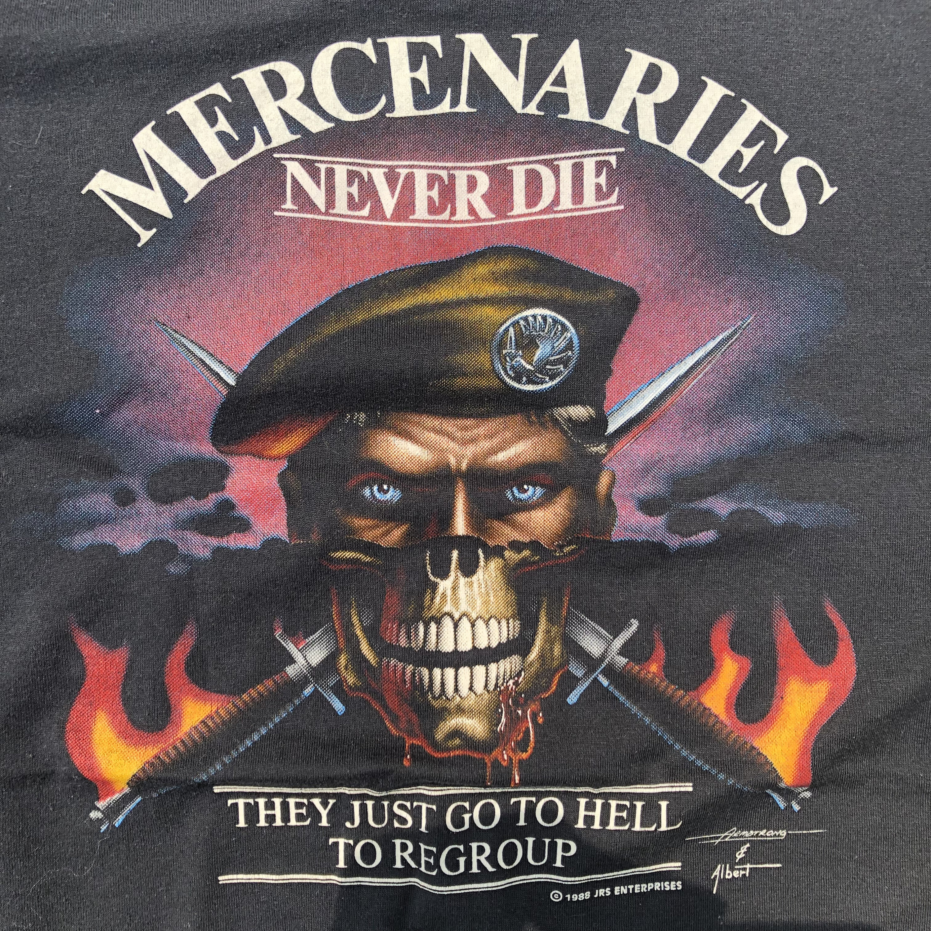 1980s military “Mercenaries never die” vintage t shirt - Etsy 日本