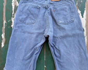 Vintage 1990s Levi orange tab 560 cut off shorts