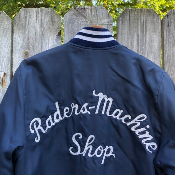 Vintage Chain Stitch Embroidery Raders Machine Shop Bomber - Etsy