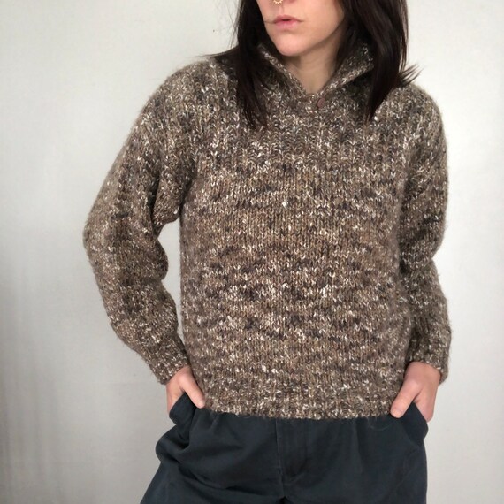 Vintage earthy speckled mockneck sweater by D.D.S… - image 7