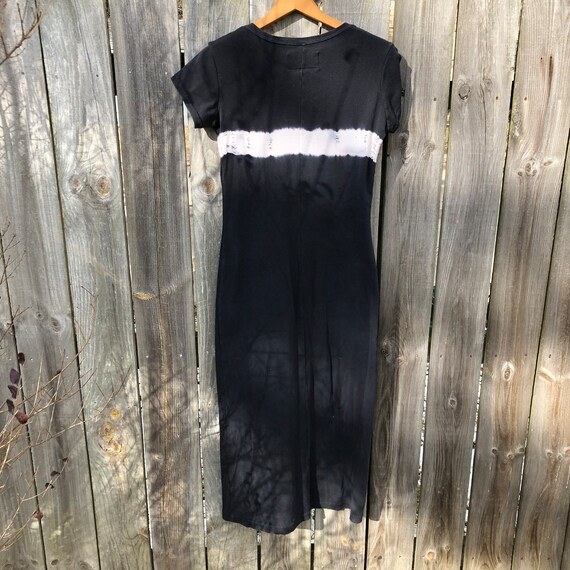 Vintage 1990s Xhilaration goth maxi black dress - image 5