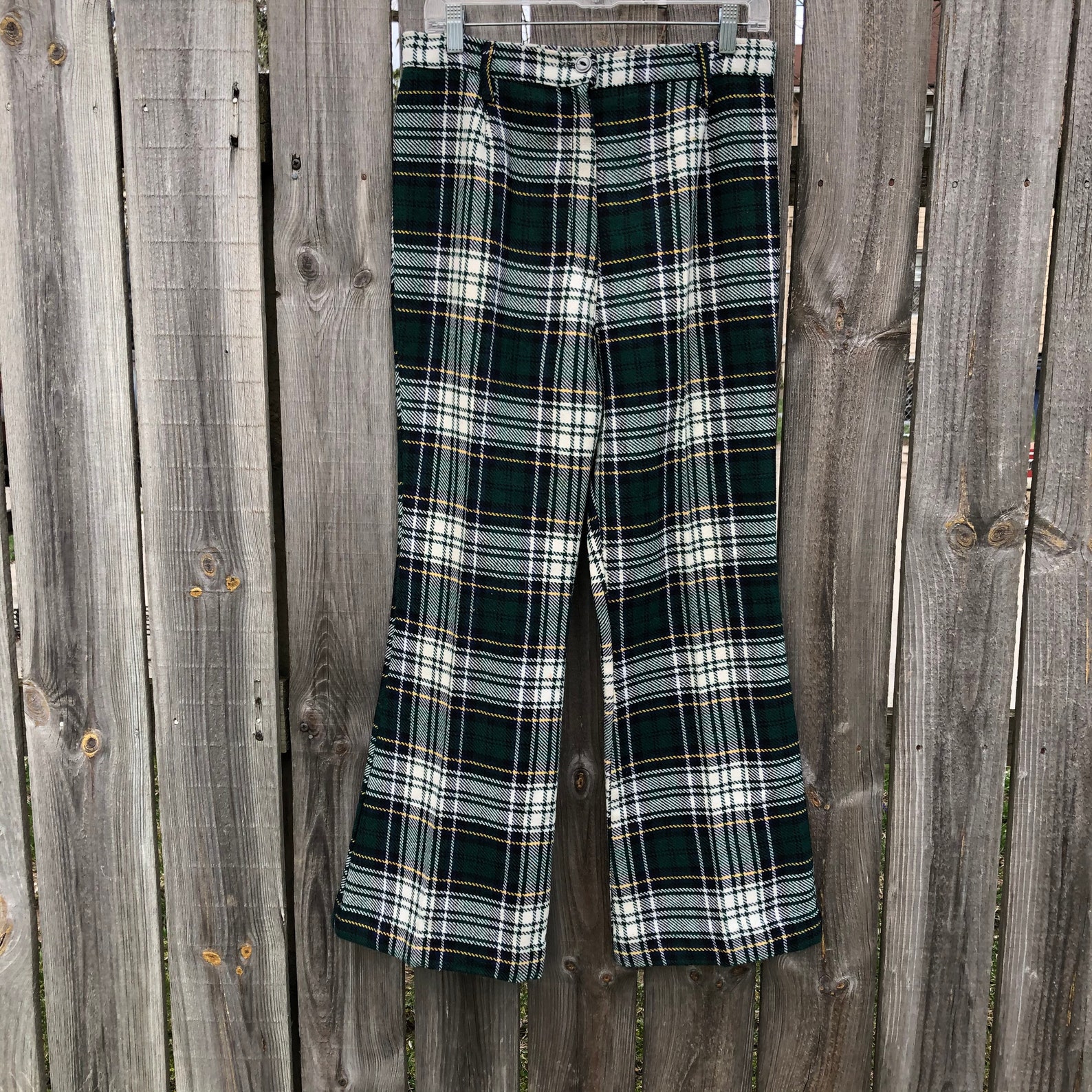buffalo plaid bell bottoms